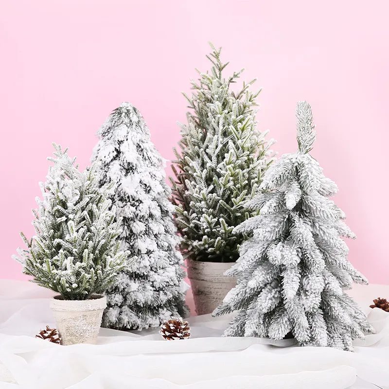 Fai da te Mini fiocco di neve Mini simulazione albero nudo di natale natale feltro di lana decorazione ornamento all'ingrosso
