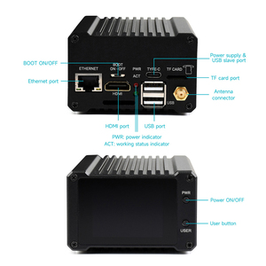 Raspberry Pi CM4 modulo di calcolo NAS Host Home Network Storage Server Dual SATA Interface 2 pollici LCD (CM4 non è incluso)