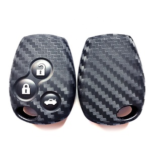 Carbon Fiber Car Remote <strong>Key</strong> case 2/3/4 Button Silicone Car Fob <strong>Key</strong> Cover for Renault Megane Talisman <strong>Espace</strong> Koleos - Product Image 2