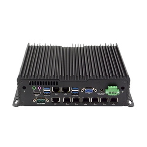 Embedded fanless Industrial <strong>Computer</strong> bareone pc with 8 lan 12pin GPIO 4 POE