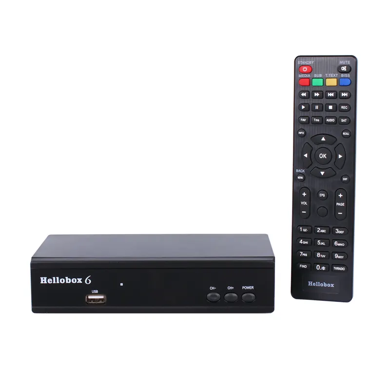 Dijital hellobox 6 takım üst kutu DVB-S2 H.265 uydu alıcısı ücretsiz I P TV 2 yıl uyumlu aldatmaca + DVB kutusu