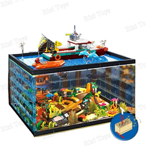 Jie yıldız JJ9048 deniz yaşamı macera dünya derin deniz modeli küçük parçacıklar monte oyuncaklar çocuklar için yapı taşları setleri - Product Image 1