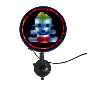 Tela <span class=keywords><strong>LED</strong></span> interativa para janela traseira de carro, luz de expressão digital programável piscando, painel de emoticons com rolagem
