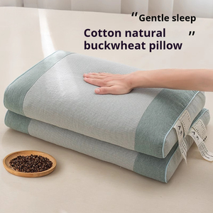 Summer Protection Adult Bed Pillows Full Buckwheat Shell Cervical Care <strong>Sleep</strong> <strong>Aid</strong> Home Use - Product Image 2