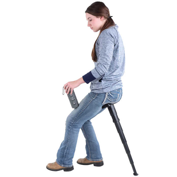 Portable Queue Subway Travel Mountain Climbing Folding Seat Travel Telescopic Sit Stand Stool Stick