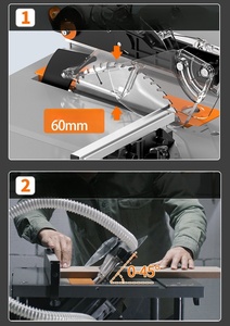 Factory Dust-Collection Table <strong>Saw</strong> Multi-Functional Woodworking Stainless Steel Double Invisible Sliding <strong>Saw</strong> Table