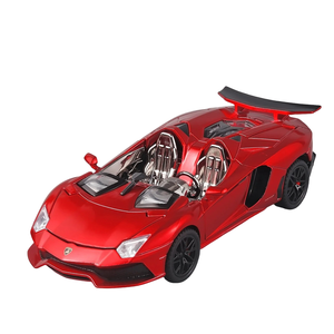 Cabrio spor araba 1:32 Diecast Metal Model ses ve ışık geri çekin oyuncak tekerlekler hediye ile çocuk ölçekli Model arabalar için - Product Image 1