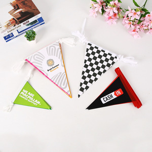 Venta al por mayor logotipo personalizado impresión Club fútbol techo decoración tela banderín cuerda forma banderín PVC bandera - Product Image 5