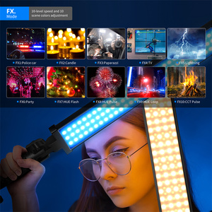 2 paket RGB el ışık değnek RGB LED kamera Video işığı çubuğu ile 2.4G uzaktan - Product Image 3