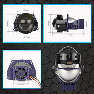 A80 yeni varış Car Led lazer projektör Lens Bi Led projektör far tahribatsız kurulum için projektör Lens araba - Product Image 5