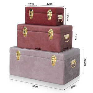 ที่บ้านขนาดใหญ่ตกแต่งโลหะลำต้นกำมะหยี่เก็บหน้าอกชุดมวยกางเกง - Product Image 6