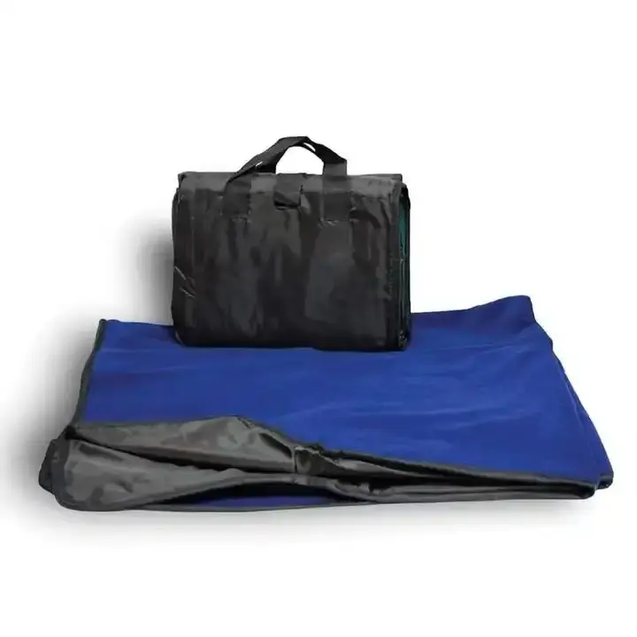 Coperta da viaggio impermeabile con borsa per esterno in pile polare in poliestere 100% e oxford riciclata coperta da picnic