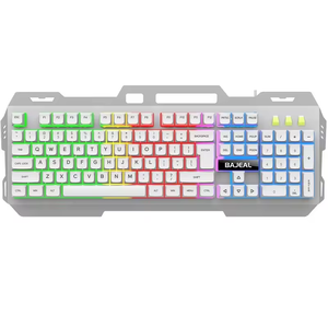 Teclado con cable lavable para juegos RGB, teclado para jugadores, teclados con cable para computadora