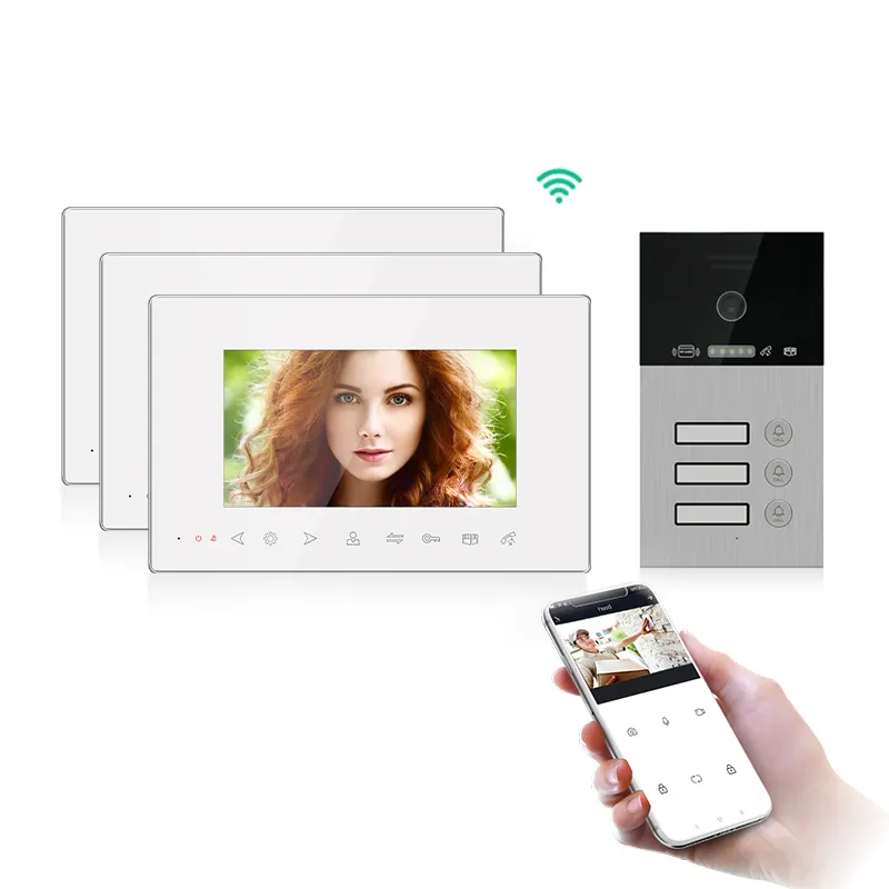 Intercom Wifi Điện Thoại Thông Minh Video Door Phone Kết Nối Với Tuya App IC Mở Khóa Thẻ