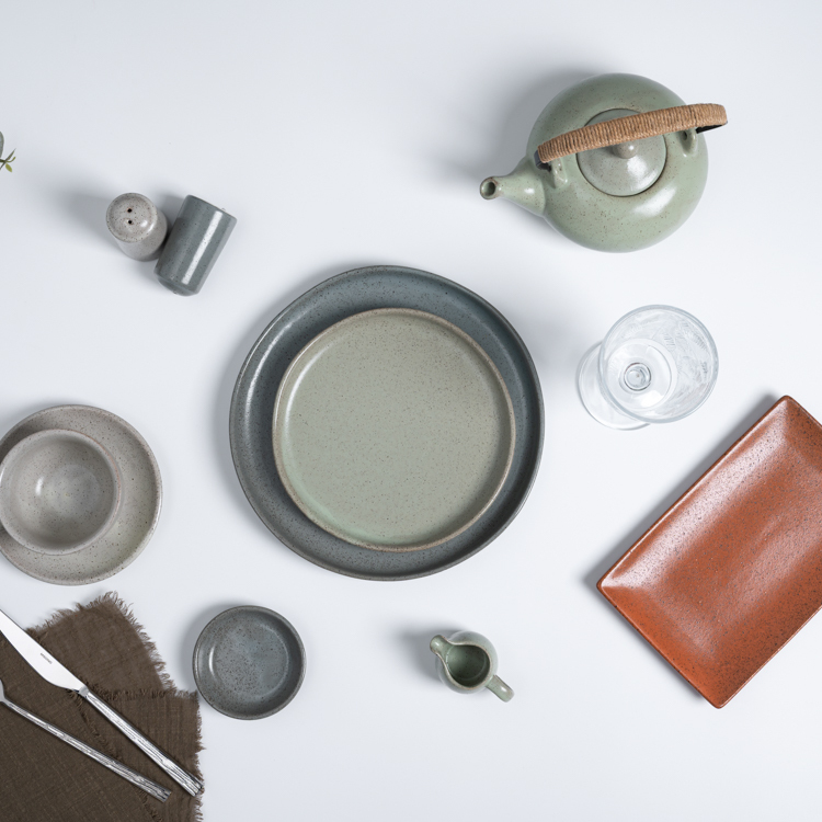 Orange, light green, milk white, gray