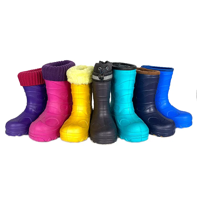 Botas de nieve impermeables para niños, botas de invierno ligeras y cálidas de EVA, 2021