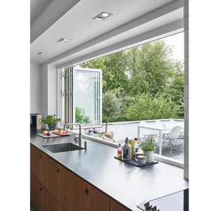Finestra impermeabile con persiane costruite in porte e finestre scorrevoli in alluminio nero - Product Image 6