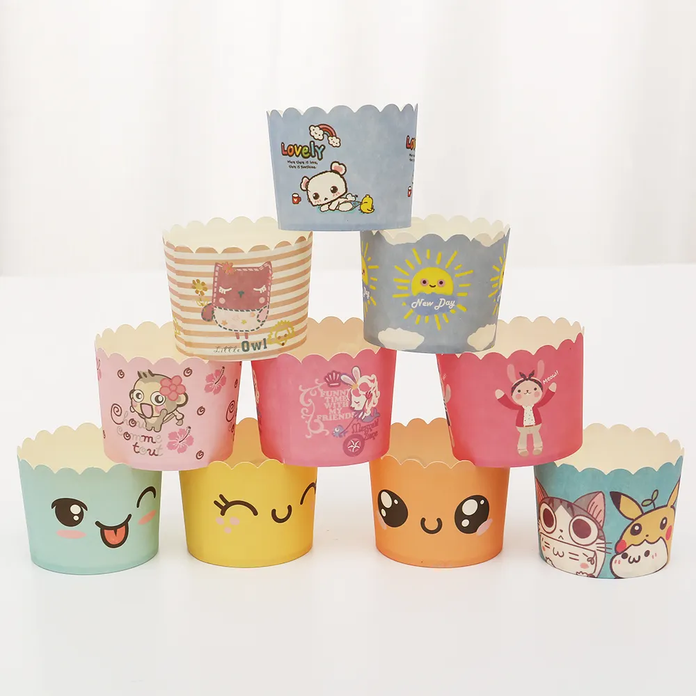 Wegwerp Oven-Veilig Grote Papieren Baking Cups Muffin Cups Voor Bakken Cupcake