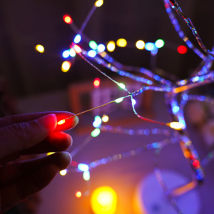 108 <span class=keywords><strong>LED</strong></span>銅線ストリングライトバッテリー/USB式ツリーライト、RCベッドルームデスクトップフェアリースピリットナイト装飾照明付き - Product Image 6