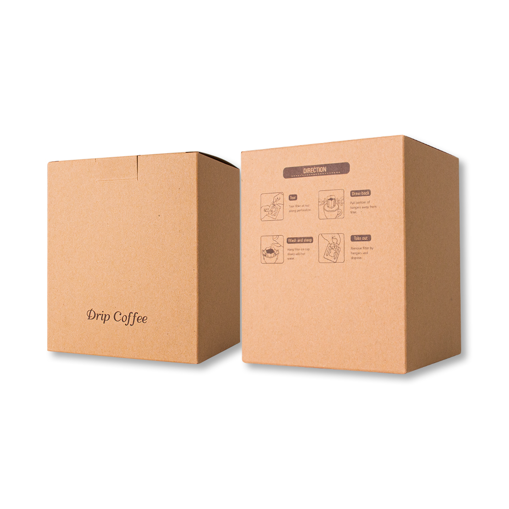 Caja de papel marrón