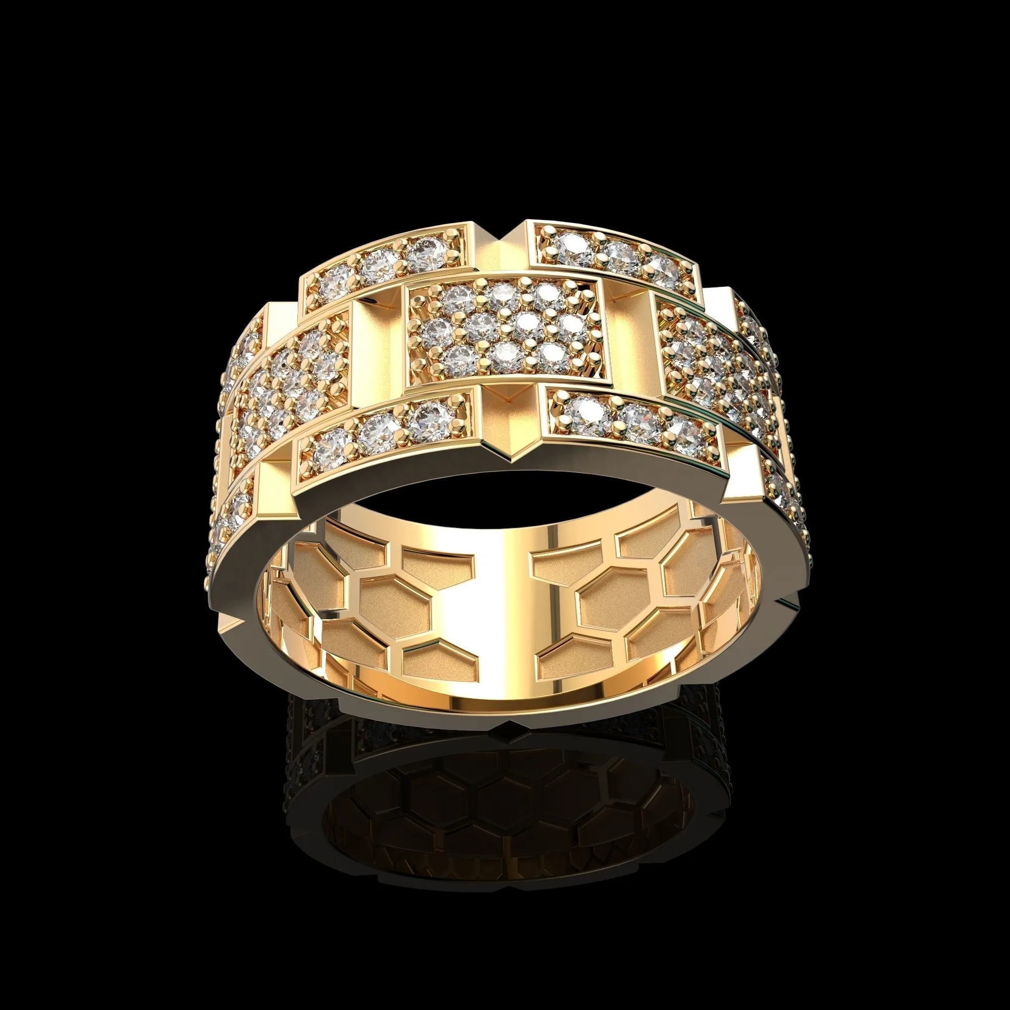 Custom Pure Diamant Tennis Eternity Sieraden Band Moissanite 14K Soild Gouden Trouwring Ringen