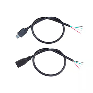 Düz sağ açılı mikro usb 5 pin erkek 5 telli açık usb kablosu