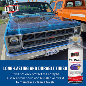 Aeropak 400ml Aerosol ô tô sửa chữa sơn sửa chữa sơn phủ chất lỏng màu trắng đen vàng Chrome mờ Acrylic 2K phun sơn - Product Image 3