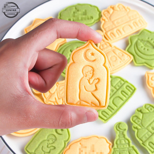 C666 thân thiện với môi nhựa <span class=keywords><strong>3D</strong></span> hình ngôi sao Cookie cutter DIY Biscuit khuôn cho kẹo cho khách sử dụng ramadan EID mubarak trang trí nội thất - Product Image 3