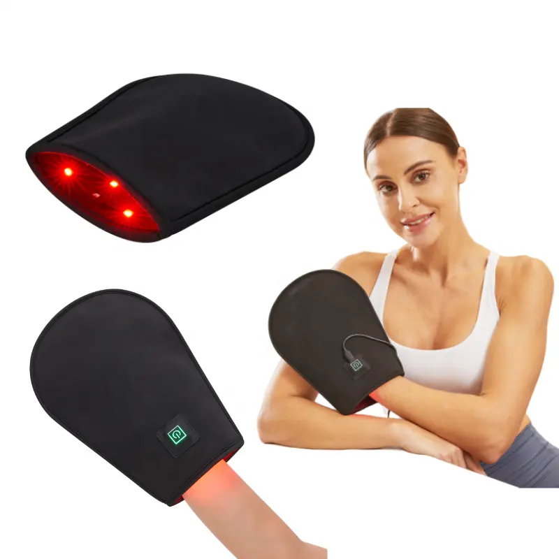 Светолампа для фототерапии, световая лампа для снятия боли в запястье с ладонью, 850 нм, обертка в красном свете, терапевтические перчатки