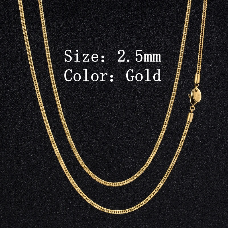 2.5mm Gold Franco chain