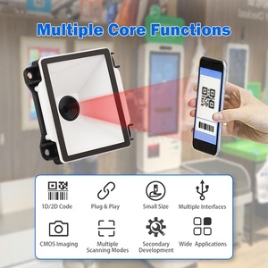 Lector de código Qr de montaje fijo USB TTL RS232 de alta calidad, módulo de escáner de código de barras, motor de escaneo para máquina de quiosco, 2017 - Product Image 3