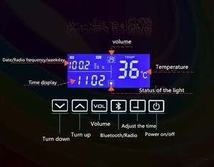 镜子时间除雾器呼叫音乐扬声器触摸传感器镜子触摸开关的触摸开关 - Product Image 2