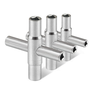 4 yollu eşik horoz anahtar kaplama çelik su tuşları ile 4 yollu yardımcı gaz sayacı tuşları musluk anahtarı aleti açılış ve kapanış için Spigots - Product Image 1