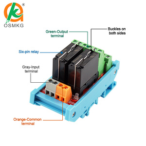 Placa Oshangming 5A 2NO 2NC IO, placa de 2 entradas, 2 salidas de relé, módulo de relé de 12V/24V para PLC - Product Image 5