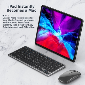 طقم لوحة مفاتيح المكتب + G + ماوس للكمبيوتر المحمول ، ولمفاتيح وظائف الوسائط المتعددة القابلة لإعادة الشحن الليثيوم - Product Image 4