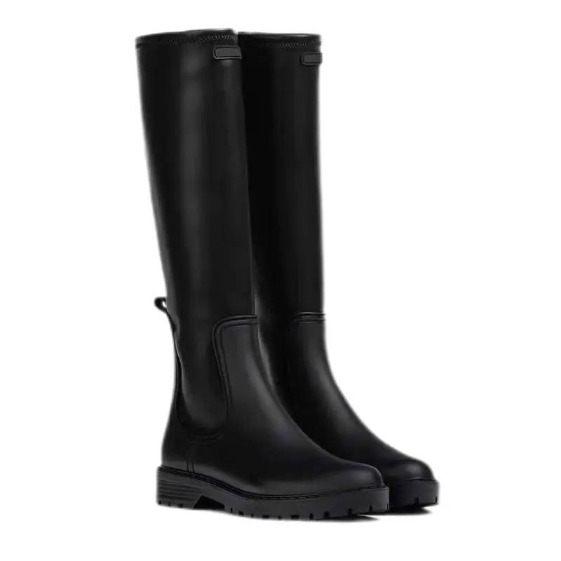 Bottes de pluie pour femmes, hauteur genou, longues, en pvc, à la mode, modèle