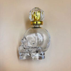 Bán buôn Skull Shape 50ml nắp nhôm bơm lại nước hoa thủy tinh phun chai - Product Image 2