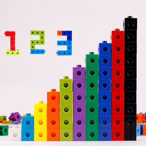 Kök plastik Diy oyuncak sınırsız oluşturma yapış ünitesi küpleri birbirine yapı seti Numberblocks matematik bağlantı santimetre küpleri ile - Product Image 2