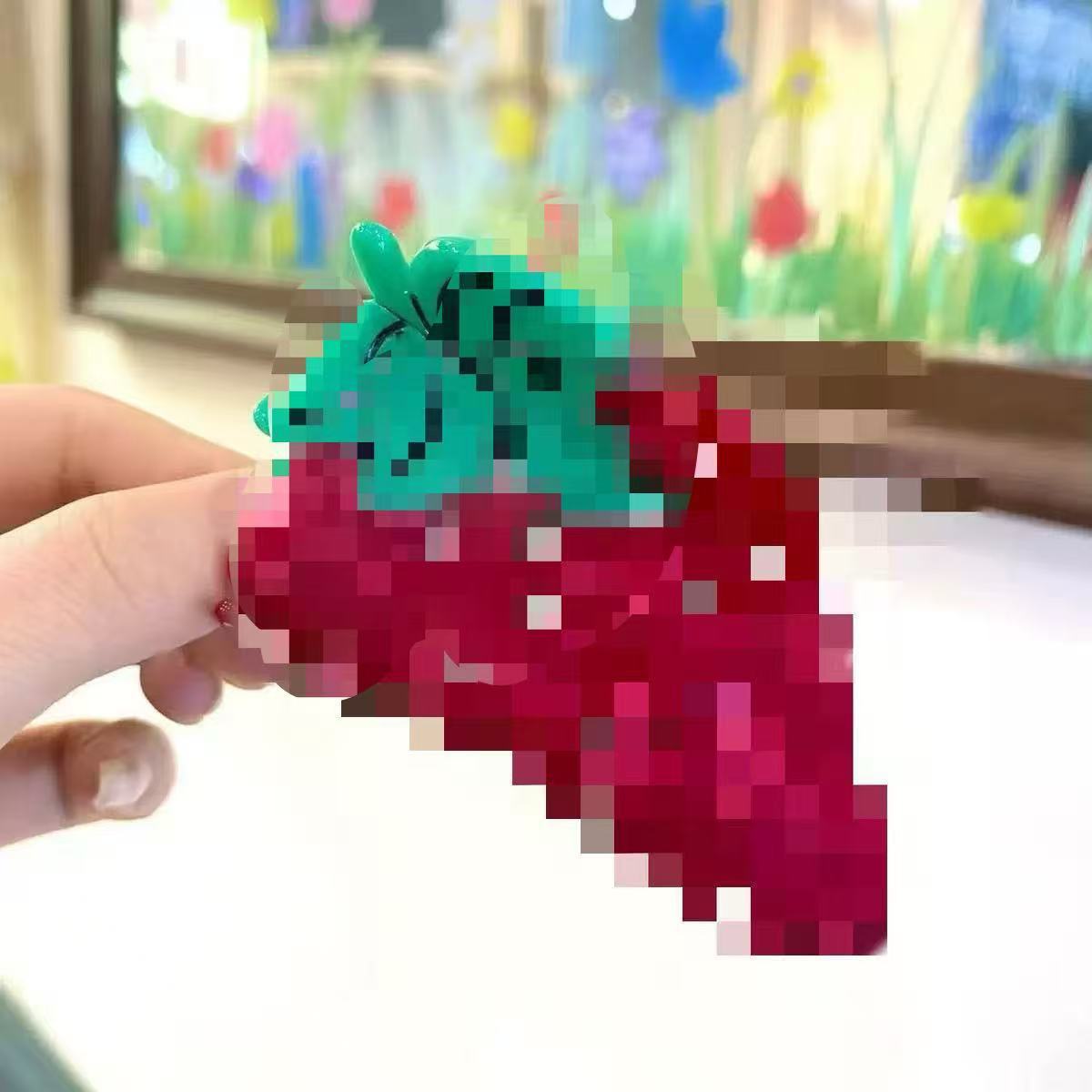 7 strawberry rhinestones
