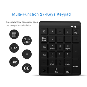 <strong>Wireless</strong> <strong>Numeric</strong> <strong>Keypad</strong> 27Keys Portable Financial Accounting Number Keyboard 2.4G <strong>Wireless</strong> Numpad with for Laptop Notebook - Product Image 4