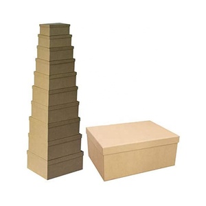 Cajas de almacenamiento de cartón con diseño personalizado, conjunto de cajas de embalaje de regalo de papel rectangular anidadas, 10 Uds. - Product Image 3