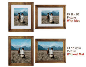 202408 11x14 Picture <strong>Frames</strong>, Wood Photo <strong>Frames</strong> Rustic Wall Picture <strong>Frame</strong> with Mat - Product Image 4