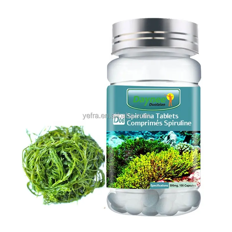 Capsules de spiruline Phycocyanine Vitamines Extrait Softgel Spiruline Tablette Santé Supplément