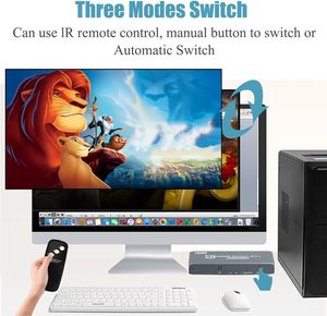 Box Package Fast Delivery Black Grey <strong>HDMI</strong> <strong>2</strong>.1 HDCP <strong>2</strong>.<strong>3</strong> <strong>Switch</strong> <strong>3</strong> in 1 Out 4K 120Hz <strong>HDMI</strong> Switcher 3x1 with IR Remote Control - Product Image 5