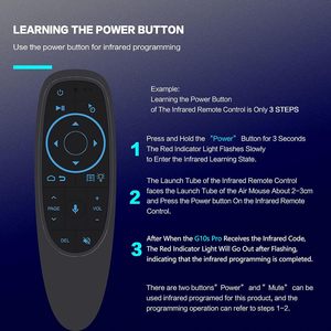 G10S Pro TVリモコン2.4Gワイヤレス音声ブルートゥース5.0デュアルモードLEDタイプホワイトホームユースボックス空挺Androidライト - Product Image 5