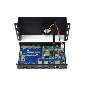 PoE Mini-Computer con ventola di raffreddamento in metallo Case Based Raspberry Pi Compute Module 4-non inclusi i processori per microcontrollori FPGA - Product Image 2