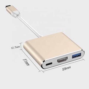 USB Typ C Adapter Multi port AV Konverter mit 4K HDMI Ausgang USB 3.0 Port und PD Ladeans chluss USB C zu HDMI Adapter - Product Image 2