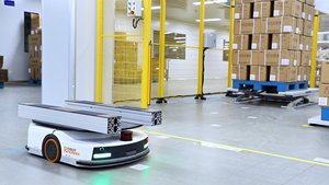 600KG Almacén AGV Robot Vehículo guiado automatizado de servicio pesado para un manejo eficiente de materiales - Product Image 6
