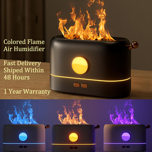 Umidificatore aria fiamma colorato Aroma olio essenziale diffusore Gas elettrico per uso domestico RV caduta spedizione simulazione fuoco - Product Image 1