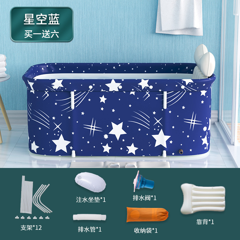 Cielo estrellado azul (botón a presión estilo borde) - 120*60*55cm